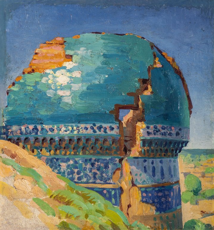 Alexander Nikolaev (Usto Mumin), The ruins of Bibi-khanim, The State Museum of Oriental Art, House of Russian Emigre Community named after Alexander Solzhenitsyn