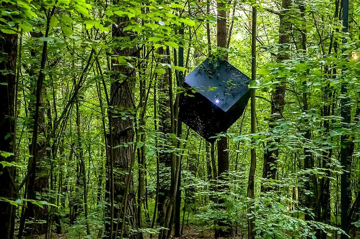 Leonid Tishkov, The cube of space, Malevich Park, Public art