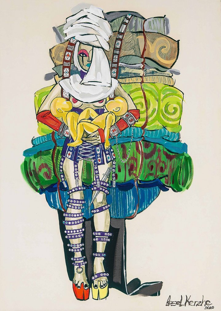 Assel Kenzhetayeva, The burning Kelin (zhasau), Artmeken Gallery, Kazakh Art
