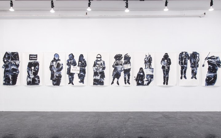 Muromtseva Katya, Pushkin House, Women in Black Against the War, Watercolor on paper