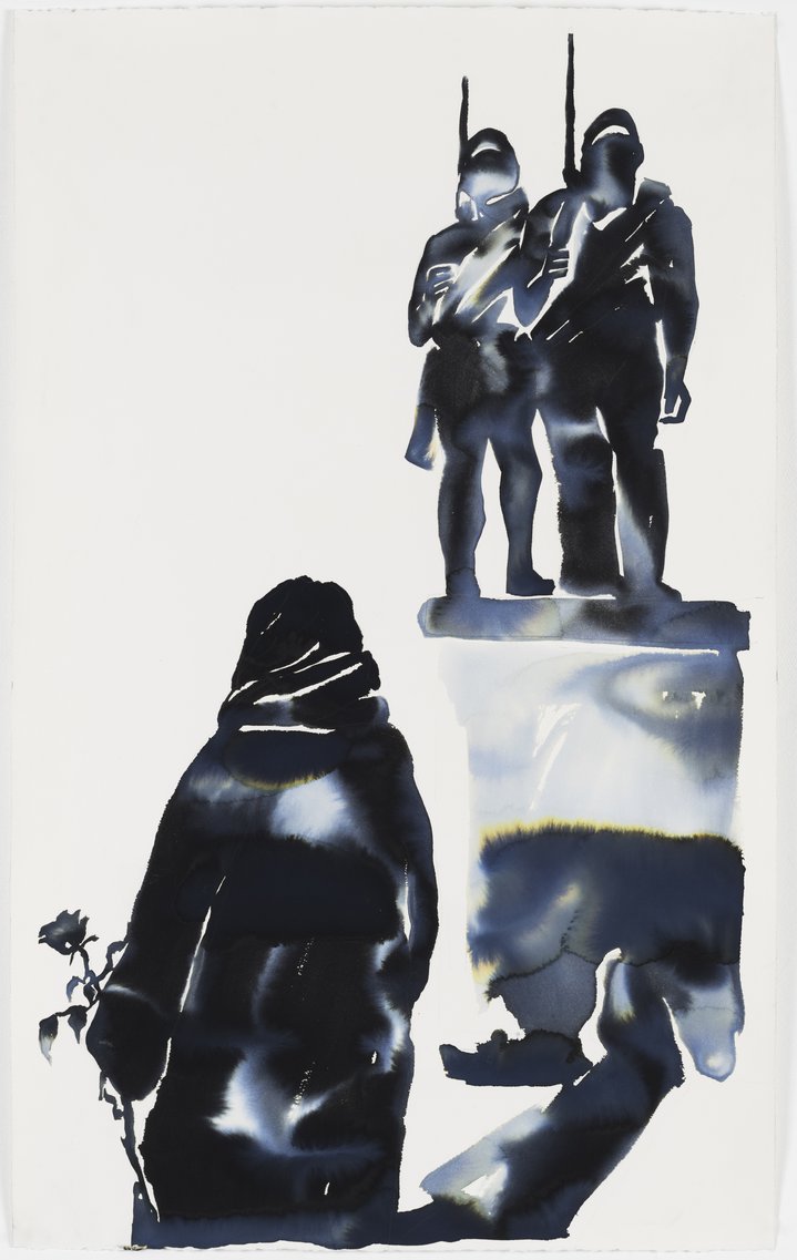 Muromtseva Katya, Pushkin House, Women in Black Against the War, Watercolor on paper
