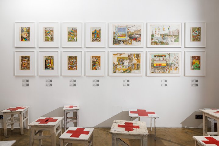 Boris Kazakov, Doctors/Huts, Marina Gisich Gallery, Engineers of Art