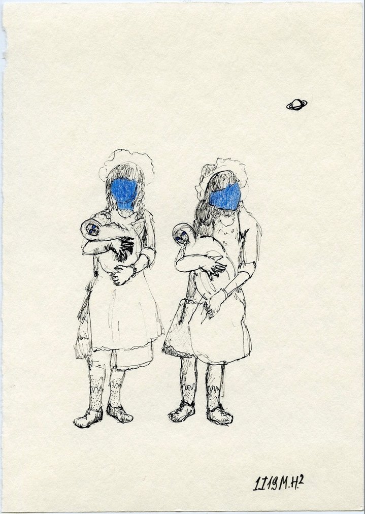 graphic art, twins