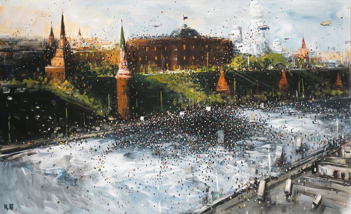Kremlin, Moscow, painting, contemporary art, russian art