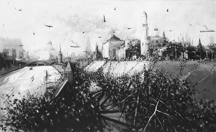Kremlin, Moscow, painting, contemporary art, russian art