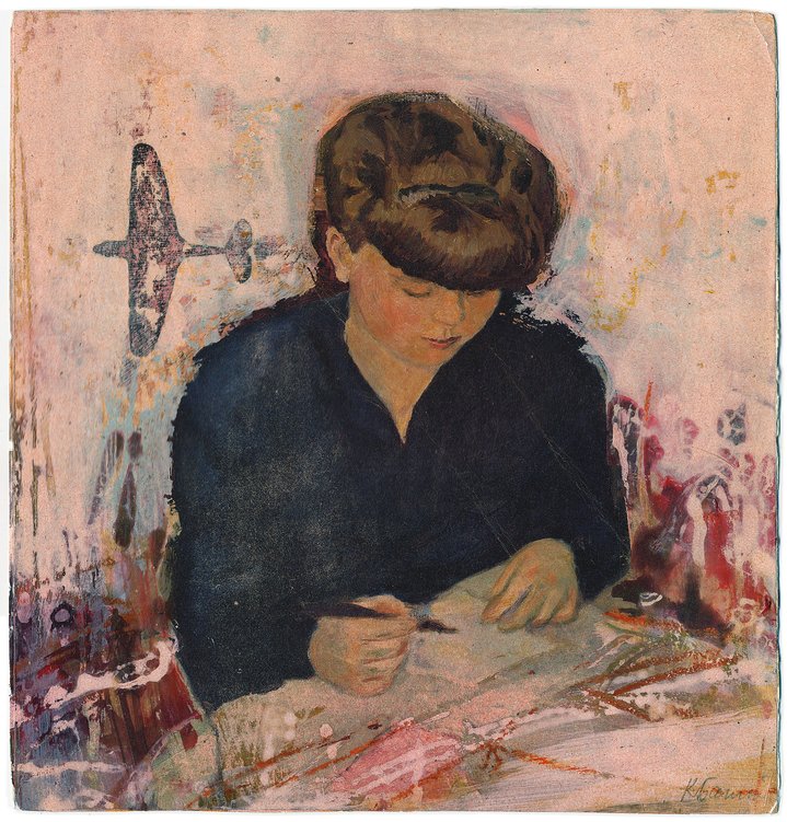 collage, contemporary art, russian art, painting, woman, portrait