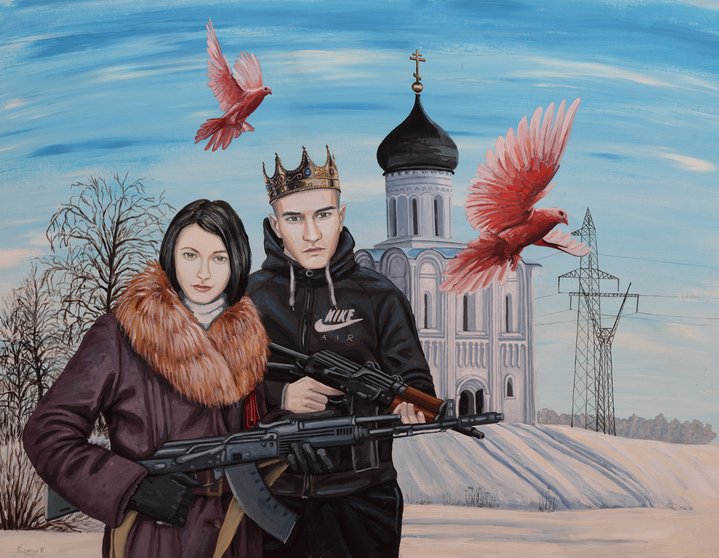 painting, contemporary art, church, young artist