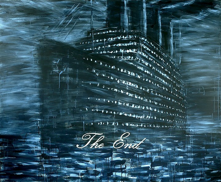 contemporary art, titanic, ship, the end