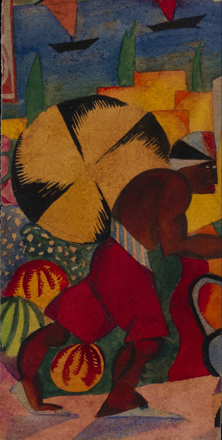 russian avant-garde, expressionism, gouache