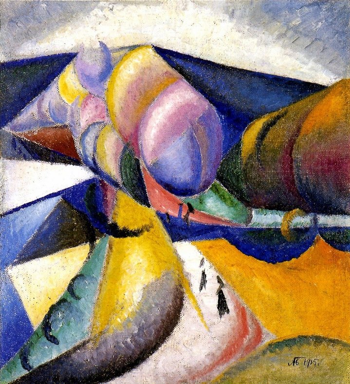 painting, landscape, Caucasus, abstract art, russian avant-garde