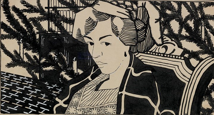 russian avant-garde, graphic art, portrait