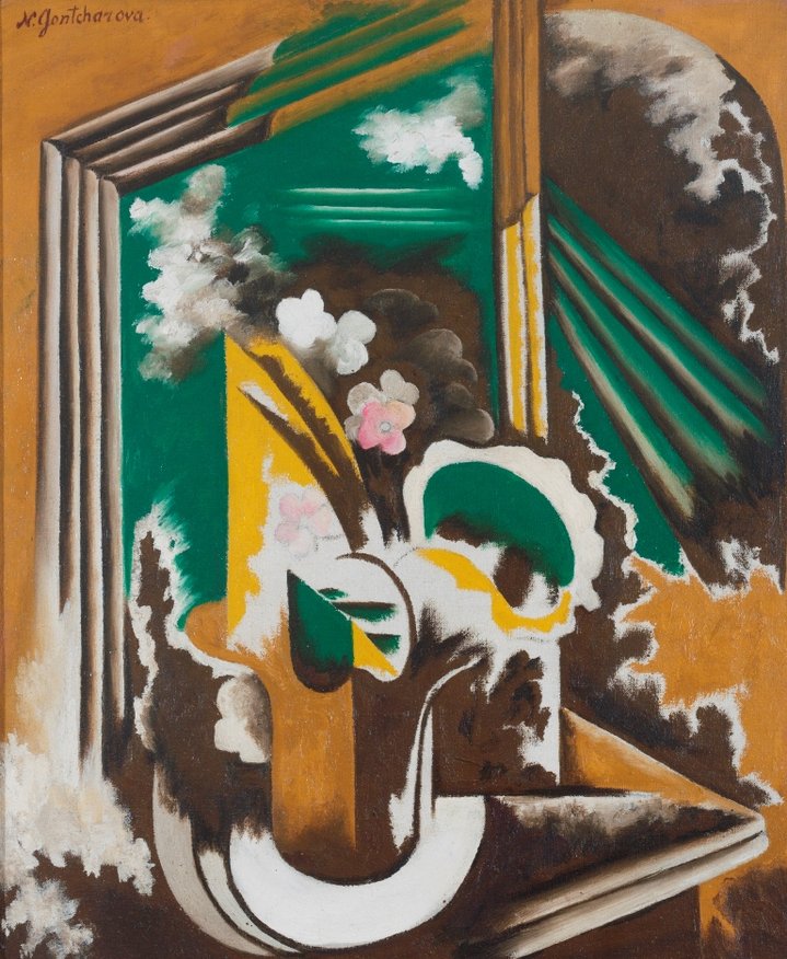 russian avant-garde, woman artist, Natalia Goncharova, flowers