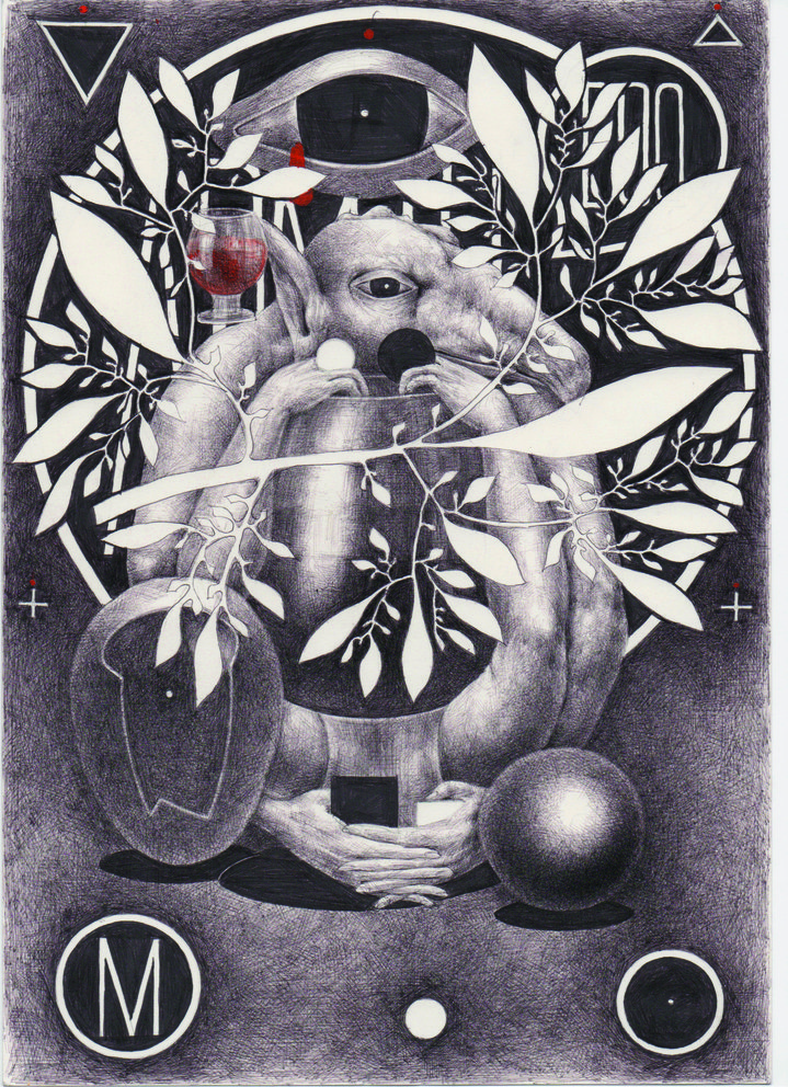 Dmitri Prigov, Lermontov, bestiary, graphic art, contemporary art, Cosmoscow