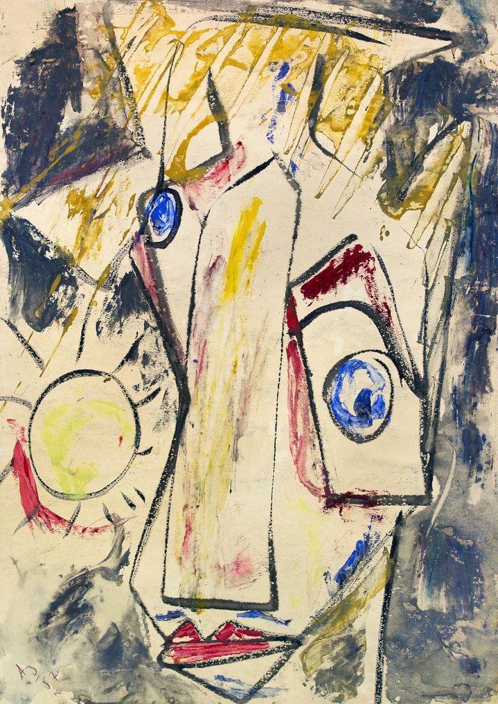 Anatoly Zverev, portrait, Soviet art
