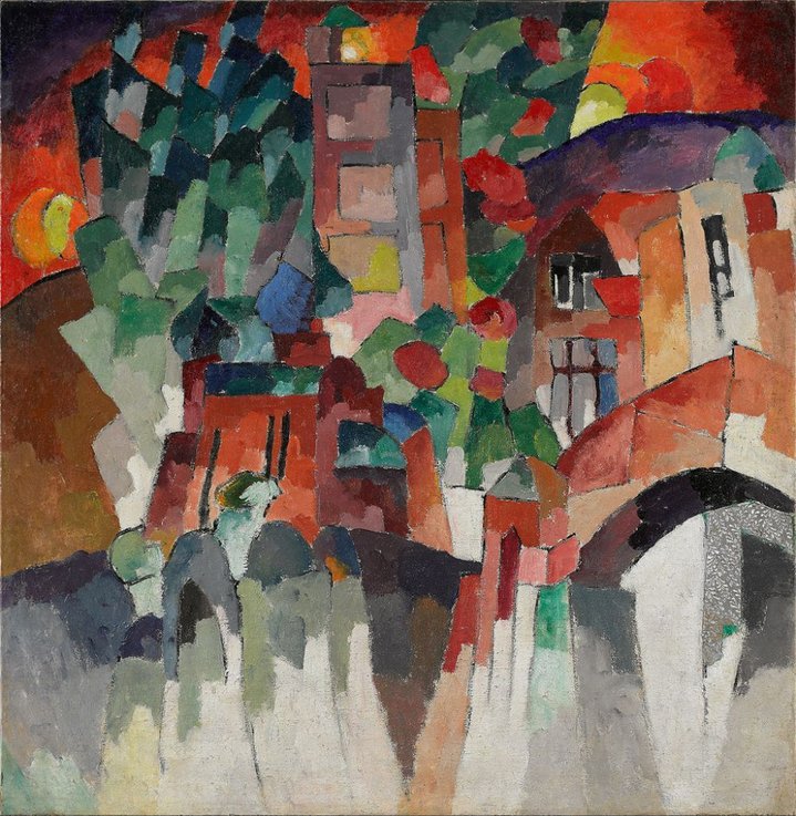 Aristarkh Lentulov, landscape, Tretyakov gallery, russian avant-garde