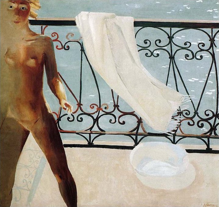 private museum, exhibition, soviet art, realistic art, balcony, Alexander Deyneka