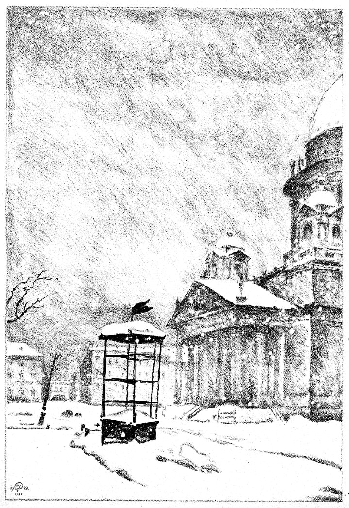 Dobuzhinsky, graphic art, Lithography