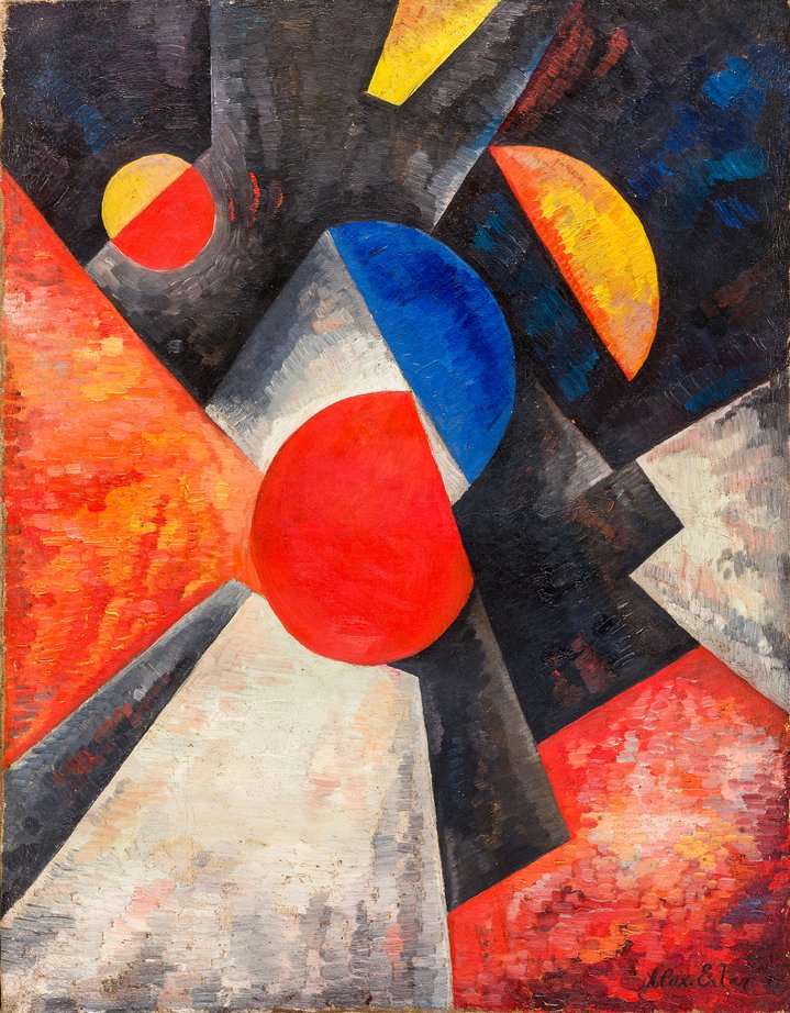 russian avant-garde, fake art, woman artist, non-figurative