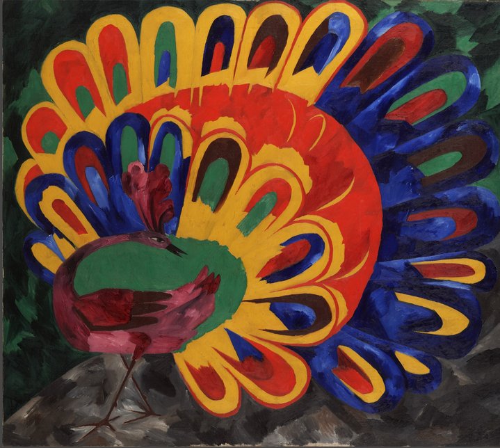 Natalia Goncharova, peacock, russian avant-garde, woman artist