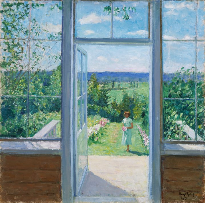 private museum, exhibition, soviet art, realistic art, balcony, dacha