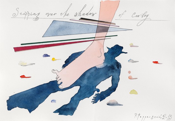 graphic art, Pavel Pepperstein, contemporary art, Guerlain collection, cowboy