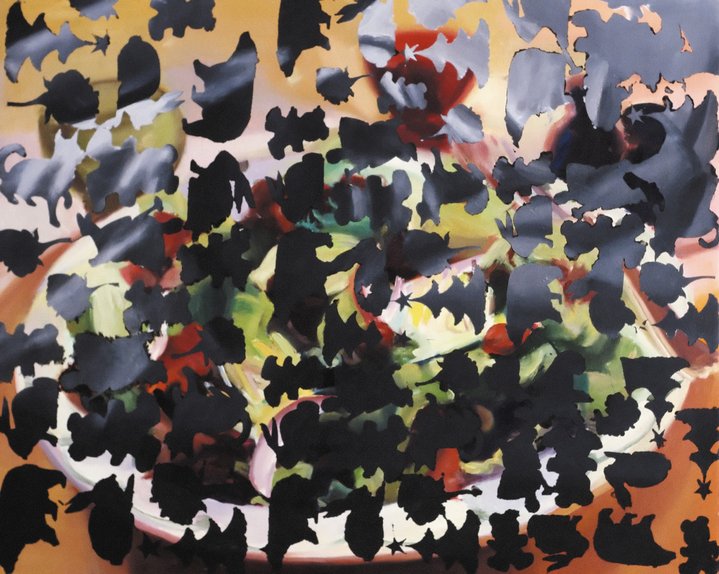 salad, painting, abstract