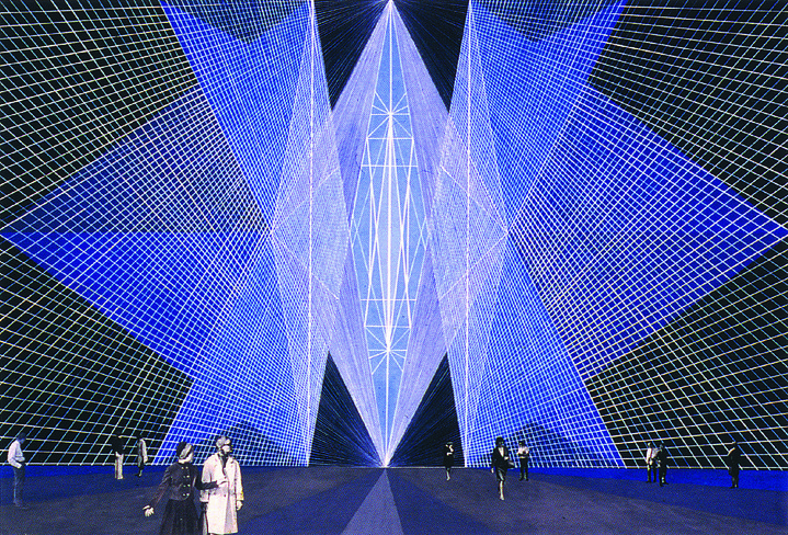 linear space, futurism, kinetic art