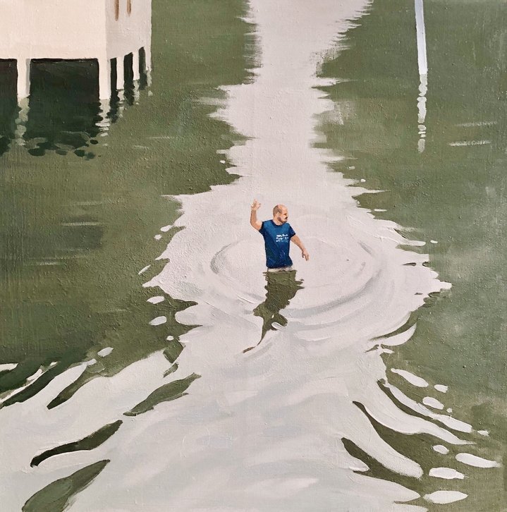 painting, contemporary art, water