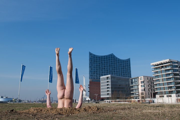 performance, nature, nude, landscape, tree