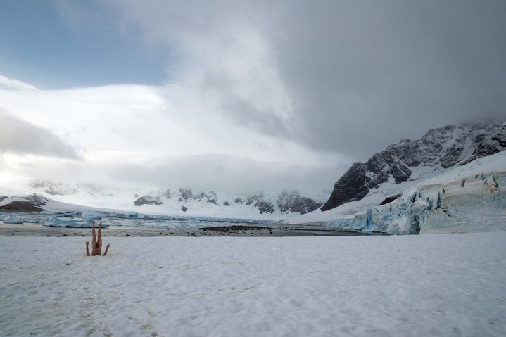 performance, nature, nude, landscape, Antarctic