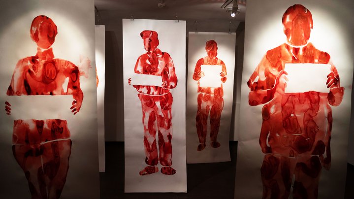 art residence, installation, picket, graphic art, moscow