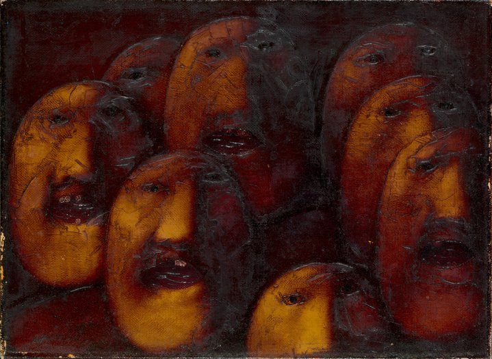 non-conformism, painting, crowd