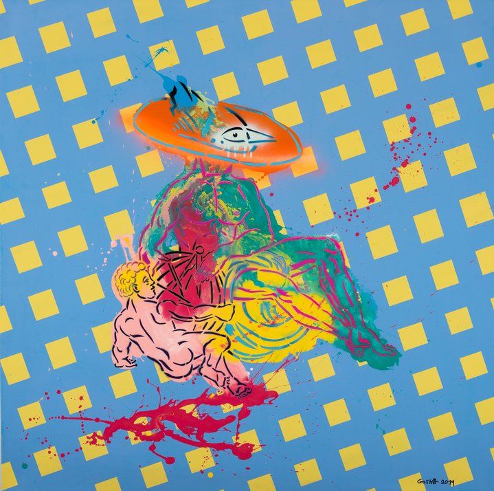 painting, pop-art, uranus, contemporary art