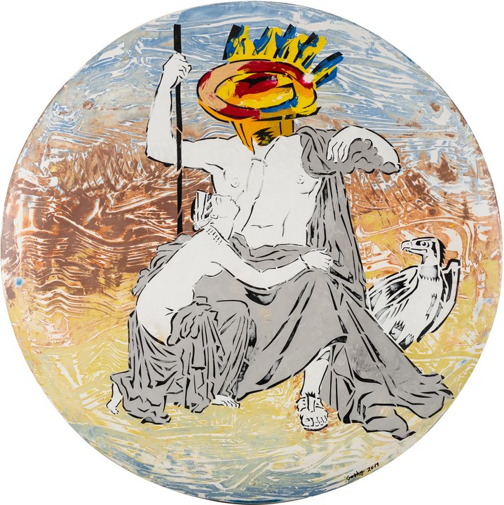 painting, mythology, jupiter, planet, contemporary art