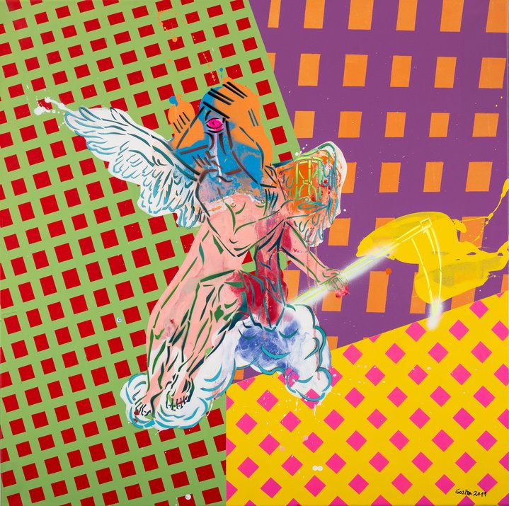 painting, pop-art, saturn, contemporary art