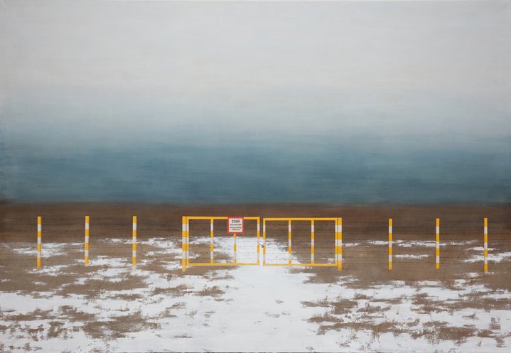 painting, realism, industrial, ruins, danger zone