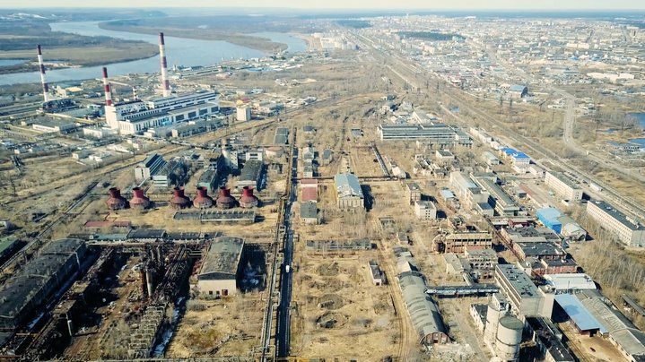 chemical plant, industrial, Russian art, photography