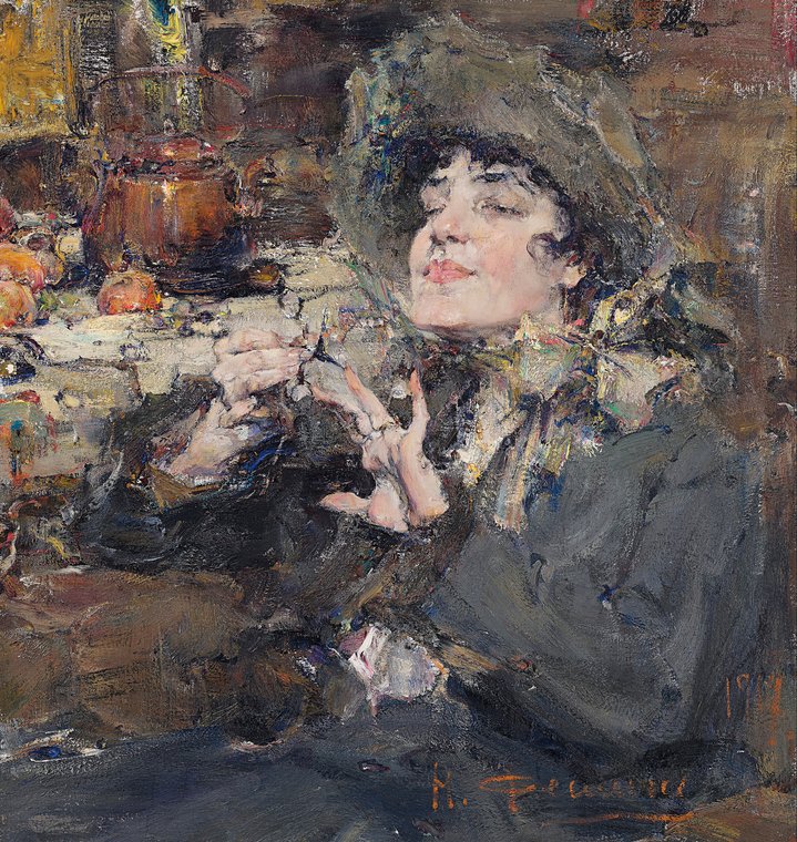 painting, russian art, Christie's, auction, manicure, portrait
