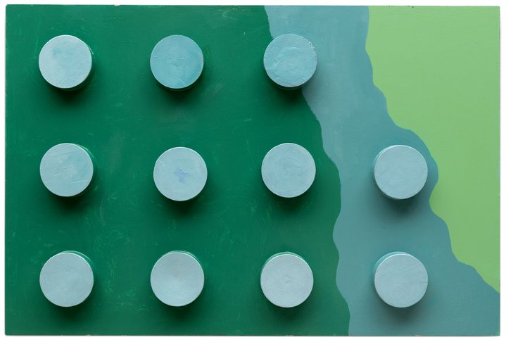 contemporary art, relief, wood, painting