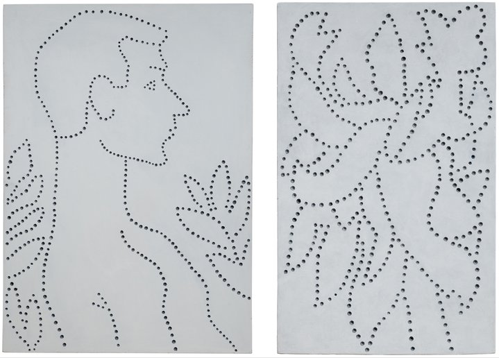 sculpture, contemporary art, young man, wood
