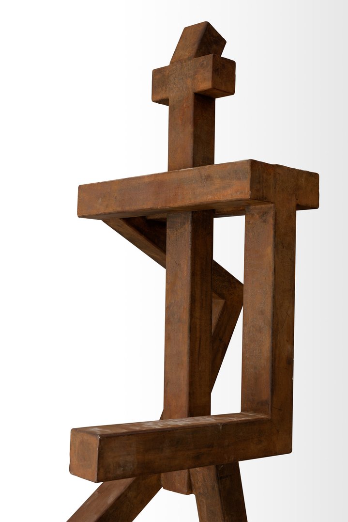 sculpture, running man, metal, contemporary art
