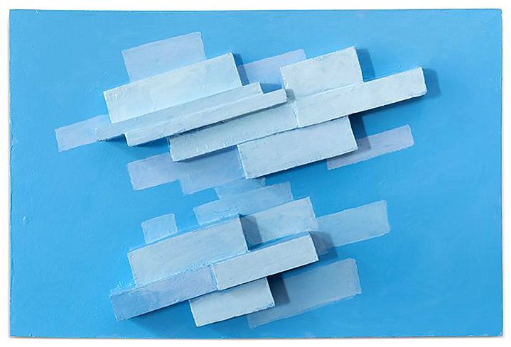 contemporary art, wood, painting, cloud