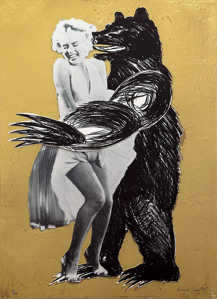 sots-art, marylin monroe, mixed media, collage