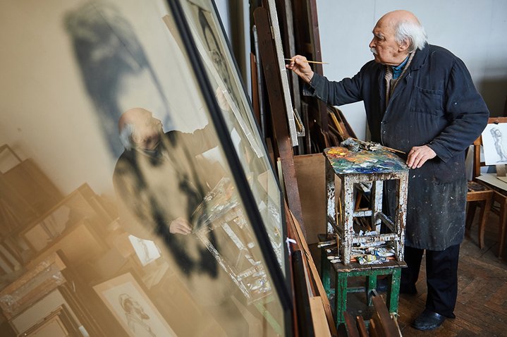 artist studio, photography