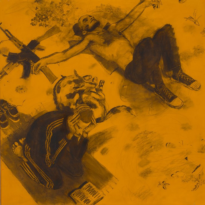 graphic art, charcoal, russian art