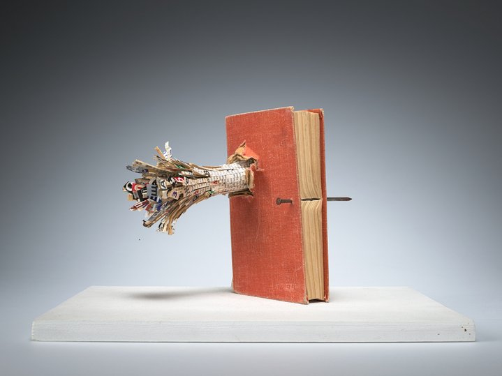 mixed media, book, war, installation