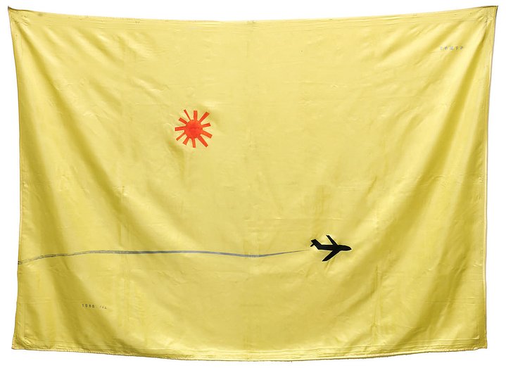 Soviet art, plane, textile, application