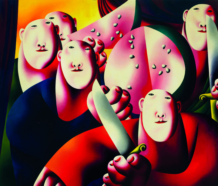 Oleg Tselkov, portrait, nonconformism, soviet art, watermelon